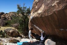 Bouldering in Hueco Tanks on 03/18/2016 with Blue Lizard Climbing and Yoga

Filename: SRM_20160318_1104000.jpg
Aperture: f/10.0
Shutter Speed: 1/250
Body: Canon EOS 20D
Lens: Canon EF 16-35mm f/2.8 L