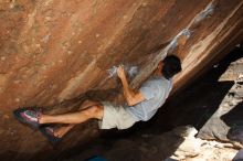 Bouldering in Hueco Tanks on 03/18/2016 with Blue Lizard Climbing and Yoga

Filename: SRM_20160318_1120530.jpg
Aperture: f/8.0
Shutter Speed: 1/250
Body: Canon EOS 20D
Lens: Canon EF 16-35mm f/2.8 L