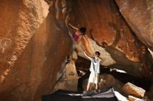 Bouldering in Hueco Tanks on 03/18/2016 with Blue Lizard Climbing and Yoga

Filename: SRM_20160318_1335290.jpg
Aperture: f/6.3
Shutter Speed: 1/250
Body: Canon EOS 20D
Lens: Canon EF 16-35mm f/2.8 L