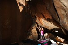 Bouldering in Hueco Tanks on 03/18/2016 with Blue Lizard Climbing and Yoga

Filename: SRM_20160318_1348060.jpg
Aperture: f/6.3
Shutter Speed: 1/250
Body: Canon EOS 20D
Lens: Canon EF 16-35mm f/2.8 L