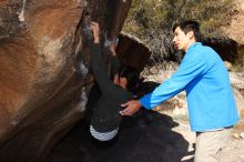Bouldering in Hueco Tanks on 03/19/2016 with Blue Lizard Climbing and Yoga

Filename: SRM_20160319_0842350.jpg
Aperture: f/8.0
Shutter Speed: 1/250
Body: Canon EOS 20D
Lens: Canon EF 16-35mm f/2.8 L