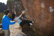 Bouldering in Hueco Tanks on 03/19/2016 with Blue Lizard Climbing and Yoga

Filename: SRM_20160319_0850520.jpg
Aperture: f/8.0
Shutter Speed: 1/250
Body: Canon EOS 20D
Lens: Canon EF 16-35mm f/2.8 L