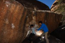 Bouldering in Hueco Tanks on 03/19/2016 with Blue Lizard Climbing and Yoga

Filename: SRM_20160319_1018140.jpg
Aperture: f/10.0
Shutter Speed: 1/250
Body: Canon EOS 20D
Lens: Canon EF 16-35mm f/2.8 L