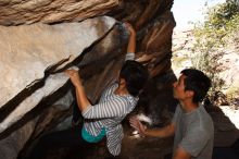 Bouldering in Hueco Tanks on 03/19/2016 with Blue Lizard Climbing and Yoga

Filename: SRM_20160319_1214580.jpg
Aperture: f/8.0
Shutter Speed: 1/250
Body: Canon EOS 20D
Lens: Canon EF 16-35mm f/2.8 L