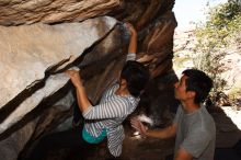 Bouldering in Hueco Tanks on 03/19/2016 with Blue Lizard Climbing and Yoga

Filename: SRM_20160319_1214580.jpg
Aperture: f/8.0
Shutter Speed: 1/250
Body: Canon EOS 20D
Lens: Canon EF 16-35mm f/2.8 L