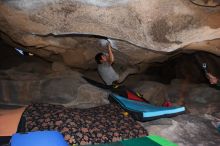 Bouldering in Hueco Tanks on 03/19/2016 with Blue Lizard Climbing and Yoga

Filename: SRM_20160319_1325470.jpg
Aperture: f/8.0
Shutter Speed: 1/250
Body: Canon EOS 20D
Lens: Canon EF 16-35mm f/2.8 L