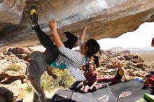 Bouldering in Hueco Tanks on 03/19/2016 with Blue Lizard Climbing and Yoga

Filename: SRM_20160319_1341540.jpg
Aperture: f/8.0
Shutter Speed: 1/250
Body: Canon EOS 20D
Lens: Canon EF 16-35mm f/2.8 L