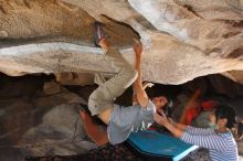 Bouldering in Hueco Tanks on 03/19/2016 with Blue Lizard Climbing and Yoga

Filename: SRM_20160319_1347490.jpg
Aperture: f/8.0
Shutter Speed: 1/250
Body: Canon EOS 20D
Lens: Canon EF 16-35mm f/2.8 L
