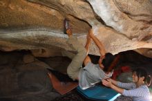 Bouldering in Hueco Tanks on 03/19/2016 with Blue Lizard Climbing and Yoga

Filename: SRM_20160319_1347520.jpg
Aperture: f/8.0
Shutter Speed: 1/250
Body: Canon EOS 20D
Lens: Canon EF 16-35mm f/2.8 L