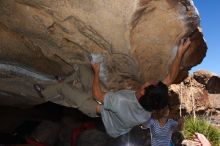 Bouldering in Hueco Tanks on 03/19/2016 with Blue Lizard Climbing and Yoga

Filename: SRM_20160319_1348130.jpg
Aperture: f/8.0
Shutter Speed: 1/250
Body: Canon EOS 20D
Lens: Canon EF 16-35mm f/2.8 L