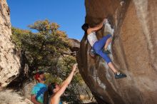 Bouldering in Hueco Tanks on 03/26/2016 with Blue Lizard Climbing and Yoga

Filename: SRM_20160326_1153240.jpg
Aperture: f/8.0
Shutter Speed: 1/250
Body: Canon EOS 20D
Lens: Canon EF 16-35mm f/2.8 L
