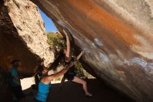 Bouldering in Hueco Tanks on 03/26/2016 with Blue Lizard Climbing and Yoga

Filename: SRM_20160326_1213420.jpg
Aperture: f/8.0
Shutter Speed: 1/250
Body: Canon EOS 20D
Lens: Canon EF 16-35mm f/2.8 L