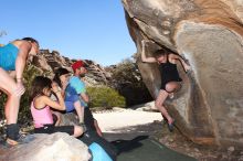 Bouldering in Hueco Tanks on 03/26/2016 with Blue Lizard Climbing and Yoga

Filename: SRM_20160326_1414460.jpg
Aperture: f/7.1
Shutter Speed: 1/250
Body: Canon EOS 20D
Lens: Canon EF 16-35mm f/2.8 L