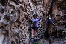 Bouldering in Hueco Tanks on 03/26/2016 with Blue Lizard Climbing and Yoga

Filename: SRM_20160326_1548501.jpg
Aperture: f/2.8
Shutter Speed: 1/100
Body: Canon EOS 20D
Lens: Canon EF 16-35mm f/2.8 L