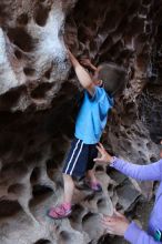Bouldering in Hueco Tanks on 03/26/2016 with Blue Lizard Climbing and Yoga

Filename: SRM_20160326_1559591.jpg
Aperture: f/2.8
Shutter Speed: 1/80
Body: Canon EOS 20D
Lens: Canon EF 16-35mm f/2.8 L
