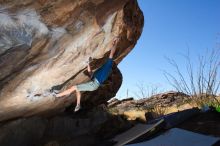 Bouldering in Hueco Tanks on 04/10/2016 with Blue Lizard Climbing and Yoga

Filename: SRM_20160410_1022210.jpg
Aperture: f/8.0
Shutter Speed: 1/250
Body: Canon EOS 20D
Lens: Canon EF 16-35mm f/2.8 L
