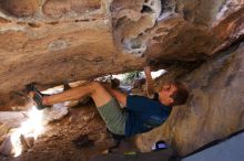 Bouldering in Hueco Tanks on 04/10/2016 with Blue Lizard Climbing and Yoga

Filename: SRM_20160410_1402360.jpg
Aperture: f/2.8
Shutter Speed: 1/250
Body: Canon EOS 20D
Lens: Canon EF 16-35mm f/2.8 L