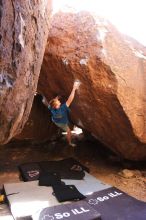 Bouldering in Hueco Tanks on 04/10/2016 with Blue Lizard Climbing and Yoga

Filename: SRM_20160410_1612560.jpg
Aperture: f/4.0
Shutter Speed: 1/250
Body: Canon EOS 20D
Lens: Canon EF 16-35mm f/2.8 L