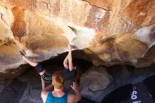 Bouldering in Hueco Tanks on 04/11/2016 with Blue Lizard Climbing and Yoga

Filename: SRM_20160411_1354200.jpg
Aperture: f/5.6
Shutter Speed: 1/250
Body: Canon EOS 20D
Lens: Canon EF 16-35mm f/2.8 L