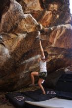 Bouldering in Hueco Tanks on 04/11/2016 with Blue Lizard Climbing and Yoga

Filename: SRM_20160411_1638071.jpg
Aperture: f/3.2
Shutter Speed: 1/400
Body: Canon EOS 20D
Lens: Canon EF 16-35mm f/2.8 L