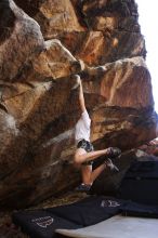 Bouldering in Hueco Tanks on 04/11/2016 with Blue Lizard Climbing and Yoga

Filename: SRM_20160411_1649101.jpg
Aperture: f/3.2
Shutter Speed: 1/400
Body: Canon EOS 20D
Lens: Canon EF 16-35mm f/2.8 L