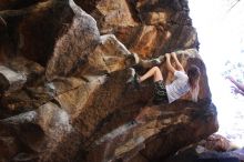 Bouldering in Hueco Tanks on 04/11/2016 with Blue Lizard Climbing and Yoga

Filename: SRM_20160411_1649280.jpg
Aperture: f/3.2
Shutter Speed: 1/400
Body: Canon EOS 20D
Lens: Canon EF 16-35mm f/2.8 L