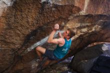 Bouldering in Hueco Tanks on 04/11/2016 with Blue Lizard Climbing and Yoga

Filename: SRM_20160411_1653191.jpg
Aperture: f/3.5
Shutter Speed: 1/320
Body: Canon EOS 20D
Lens: Canon EF 16-35mm f/2.8 L