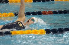 Anna Saum placed 4th versus UVA in the women's 100 yd backstroke

Filename: crw_3752_std.jpg
Aperture: f/4.0
Shutter Speed: 1/500
Body: Canon EOS DIGITAL REBEL
Lens: Canon EF 300mm f/2.8 L IS