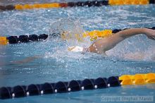 Meghan DeVinney swam in the 200m freestyle against FSU, UMD and VT

Filename: crw_2974_std.jpg
Aperture: f/2.8
Shutter Speed: 1/500
Body: Canon EOS DIGITAL REBEL
Lens: Canon EF 80-200mm f/2.8 L