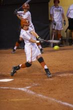 #12, Kelly Melone, bats against the Mean Green.  The Lady Longhorns beat the University of North Texas 5-0 in the first game of the double header Wednesday night.

Filename: SRM_20060308_213127_0.jpg
Aperture: f/2.8
Shutter Speed: 1/400
Body: Canon EOS 20D
Lens: Canon EF 80-200mm f/2.8 L