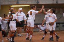 The Lady Longhorns beat the University of North Texas 5-0 in the first game of the double header Wednesday night.

Filename: SRM_20060308_211126_4.jpg
Aperture: f/2.8
Shutter Speed: 1/1250
Body: Canon EOS 20D
Lens: Canon EF 80-200mm f/2.8 L