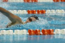 Mary Beck of the Longhorn Aquatic swim team placed 7th overall in the 200 IM Prelims with a time of 2:02.47 at the Speedo American Short Course Championships.

Filename: SRM_20060304_112300_7.jpg
Aperture: f/4.0
Shutter Speed: 1/320
Body: Canon EOS 20D
Lens: Canon EF 80-200mm f/2.8 L