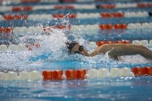 Kelsey Ditto of the Longhorn Aquatic swim team placed 1st in the last heat of the 1650 Freestyle Finals with a time of 16:05.39 at the Speedo American Short Course Championships.

Filename: SRM_20060304_183252_5.jpg
Aperture: f/2.8
Shutter Speed: 1/1250
Body: Canon EOS 20D
Lens: Canon EF 80-200mm f/2.8 L