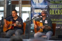 The Gene Pool, performing at the Austin airport.  Geno Stroia II on vocals/guitar, Jorge Castillo on vocals/guitar, Travis Woodard on drums and Steven Ray Will on vocals/bass guitar.

Filename: SRM_20060518_154856_6.jpg
Aperture: f/2.8
Shutter Speed: 1/200
Body: Canon EOS 20D
Lens: Canon EF 80-200mm f/2.8 L