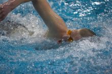 Scott Drews of the University of Texas Men's Varsity Swim Team placed 5th in the 1st heat of the 1650 Freestyle Finals with a time of 15:38.65 at the Speedo American Short Course Championships.

Filename: SRM_20060304_185350_3.jpg
Aperture: f/2.8
Shutter Speed: 1/1000
Body: Canon EOS 20D
Lens: Canon EF 80-200mm f/2.8 L