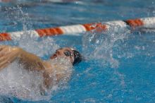 Garrett Weber Gale (Black Goggles) and Chris Seitz (Blue goggles) of the University of Texas Men's Varsity Swim Team placed 7th and 8th in the 6th heat of the 200 Backstroke Prelims with a time of 1:45.69 and 1:46.00 at the Speedo American Short Course Championships.

Filename: SRM_20060304_181410_6.jpg
Aperture: f/3.5
Shutter Speed: 1/640
Body: Canon EOS 20D
Lens: Canon EF 80-200mm f/2.8 L