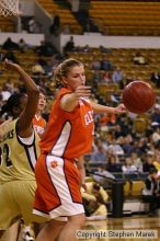 The Georgia Tech women's basketball team played Clemson.

Filename: img_0613_std.jpg
Aperture: f/2.8
Shutter Speed: 1/320
Body: Canon EOS DIGITAL REBEL
Lens: Canon EF 80-200mm f/2.8 L