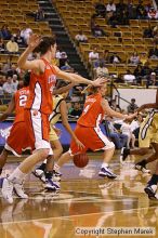 The Georgia Tech women's basketball team played Clemson.

Filename: img_0553_std.jpg
Aperture: f/2.8
Shutter Speed: 1/320
Body: Canon EOS DIGITAL REBEL
Lens: Canon EF 80-200mm f/2.8 L
