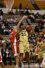 The Georgia Tech women's basketball team played Clemson.

Filename: img_0668_std.jpg
Aperture: f/2.8
Shutter Speed: 1/320
Body: Canon EOS DIGITAL REBEL
Lens: Canon EF 80-200mm f/2.8 L