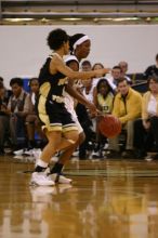 The Georgia Tech women's basketball team played Wake Forest.

Filename: IMG_1034.jpg
Aperture: f/2.8
Shutter Speed: 1/320
Body: Canon EOS DIGITAL REBEL
Lens: Canon EF 80-200mm f/2.8 L