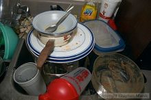 This is how the kitchen has been since 10/22/04.  Yes it is all Louie's.  Note the nearly empty dishwasher.

Filename: crw_3069_std.jpg
Aperture: f/3.5
Shutter Speed: 1/200
Body: Canon EOS DIGITAL REBEL
Lens: Canon EF-S 18-55mm f/3.5-5.6