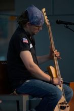 The Gene Pool, performing at the Austin airport.  Geno Stroia II on vocals/guitar, Jorge Castillo on vocals/guitar, Travis Woodard on drums and Steven Ray Will on vocals/bass guitar.

Filename: SRM_20060518_155612_0.jpg
Aperture: f/2.8
Shutter Speed: 1/250
Body: Canon EOS 20D
Lens: Canon EF 80-200mm f/2.8 L