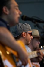 The Gene Pool, performing at the Austin airport.  Geno Stroia II on vocals/guitar, Jorge Castillo on vocals/guitar, Travis Woodard on drums and Steven Ray Will on vocals/bass guitar.

Filename: SRM_20060518_155500_4.jpg
Aperture: f/2.8
Shutter Speed: 1/250
Body: Canon EOS 20D
Lens: Canon EF 80-200mm f/2.8 L