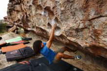 Bouldering in Hueco Tanks on 10/19/2018 with Blue Lizard Climbing and Yoga

Filename: SRM_20181019_1019130.jpg
Aperture: f/5.6
Shutter Speed: 1/500
Body: Canon EOS-1D Mark II
Lens: Canon EF 16-35mm f/2.8 L