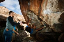 Bouldering in Hueco Tanks on 10/19/2018 with Blue Lizard Climbing and Yoga

Filename: SRM_20181019_1109120.jpg
Aperture: f/8.0
Shutter Speed: 1/250
Body: Canon EOS-1D Mark II
Lens: Canon EF 16-35mm f/2.8 L