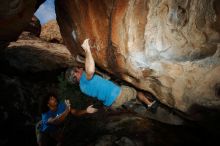 Bouldering in Hueco Tanks on 10/19/2018 with Blue Lizard Climbing and Yoga

Filename: SRM_20181019_1123460.jpg
Aperture: f/8.0
Shutter Speed: 1/250
Body: Canon EOS-1D Mark II
Lens: Canon EF 16-35mm f/2.8 L