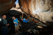 Bouldering in Hueco Tanks on 10/19/2018 with Blue Lizard Climbing and Yoga

Filename: SRM_20181019_1136150.jpg
Aperture: f/8.0
Shutter Speed: 1/250
Body: Canon EOS-1D Mark II
Lens: Canon EF 16-35mm f/2.8 L
