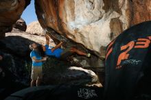 Bouldering in Hueco Tanks on 10/19/2018 with Blue Lizard Climbing and Yoga

Filename: SRM_20181019_1145430.jpg
Aperture: f/8.0
Shutter Speed: 1/250
Body: Canon EOS-1D Mark II
Lens: Canon EF 16-35mm f/2.8 L