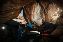 Bouldering in Hueco Tanks on 10/19/2018 with Blue Lizard Climbing and Yoga

Filename: SRM_20181019_1149340.jpg
Aperture: f/8.0
Shutter Speed: 1/250
Body: Canon EOS-1D Mark II
Lens: Canon EF 16-35mm f/2.8 L