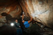 Bouldering in Hueco Tanks on 10/19/2018 with Blue Lizard Climbing and Yoga

Filename: SRM_20181019_1216460.jpg
Aperture: f/8.0
Shutter Speed: 1/250
Body: Canon EOS-1D Mark II
Lens: Canon EF 16-35mm f/2.8 L